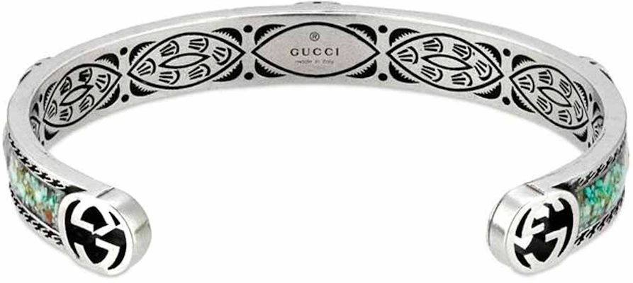 古驰Interlocking GG珐琅925银情侣手链-浅蓝/灰 645570-J8410-9071 Shop 古驰Interlocking GG珐琅925银情侣手链-浅蓝/灰 645570-J8410-9071