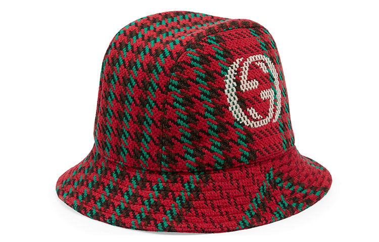 Lookbook GUCCI Interlocking GG Houndstooth Wool Bucket Hat 640876-4HABN-8200