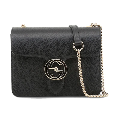 Gucci Interlocking GG Shoulder Bag Black