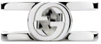 Buy GUCCI 双G宽版925银戒指情侣款 - 银色 797031J8400