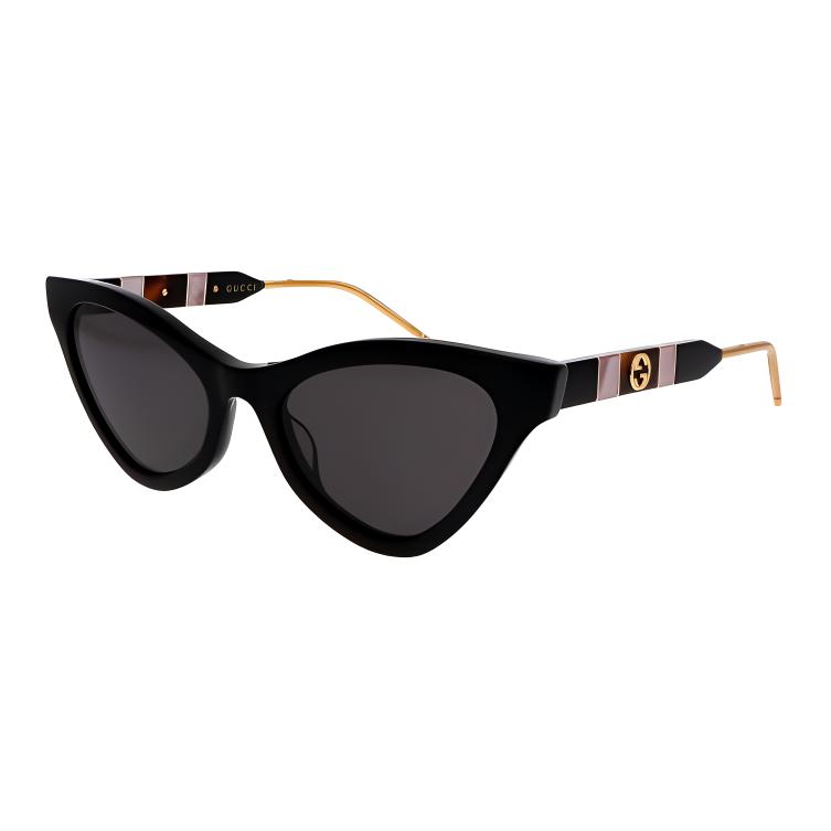 GUCCI Irregular Bee Design Acetate Sunglasses Unisex Black GG0597S-001