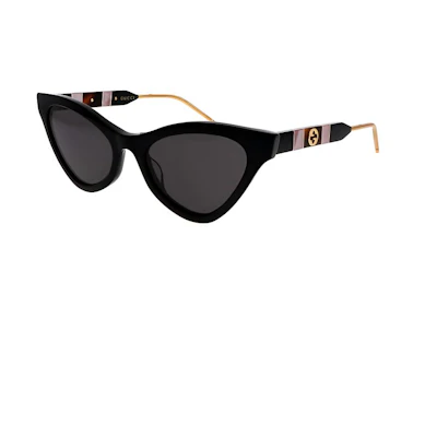 GUCCI Irregular Bee Design Acetate Sunglasses Unisex Black GG0597S-001