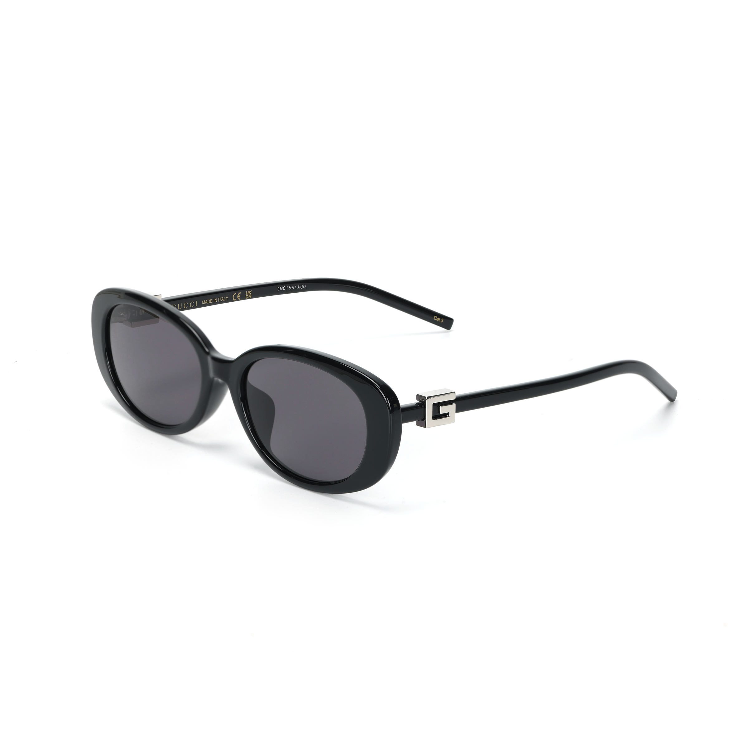 GUCCI Irregular Black Sunglasses with Side Logo Unisex Couple Style. GG1684SA001