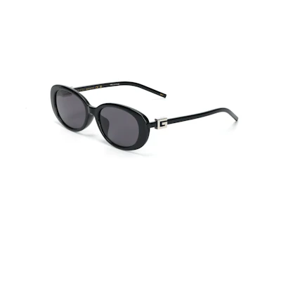 GUCCI Irregular Black Sunglasses with Side Logo Unisex Couple Style. GG1684SA001