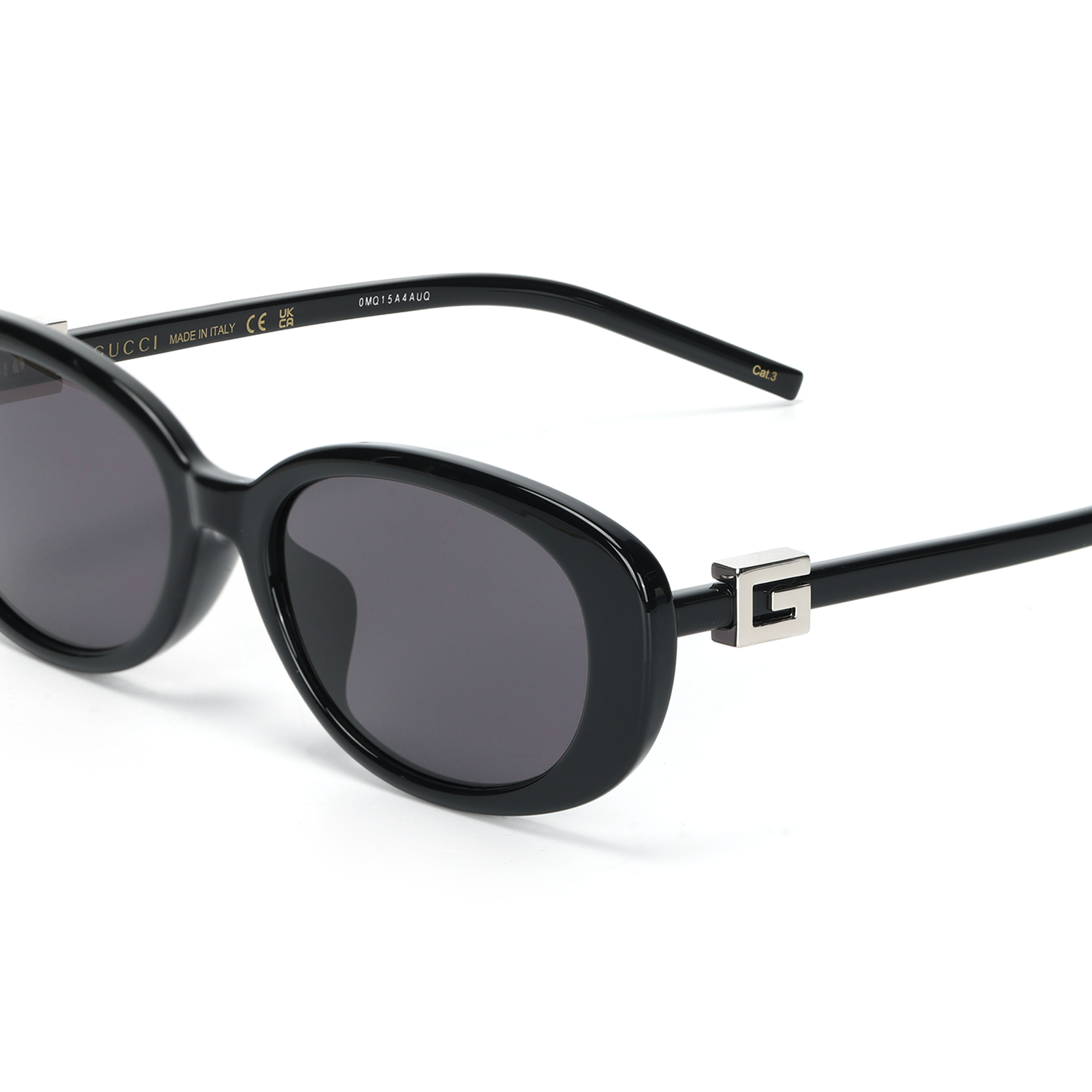 Sizing 구찌 로고 디자인 비대칭 블랙 선글라스 커플 공용 스타일. GG1684SA001