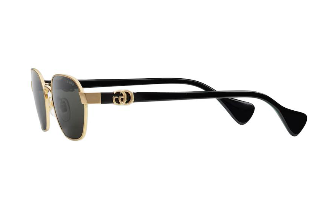 GUCCI Irregular Gold Sunglasses Unisex with Logo Temple Detail. 778262I33308012 圖 2