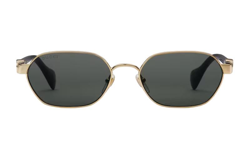 GUCCI Irregular Gold Sunglasses Unisex with Logo Temple Detail. 778262I33308012 圖 3