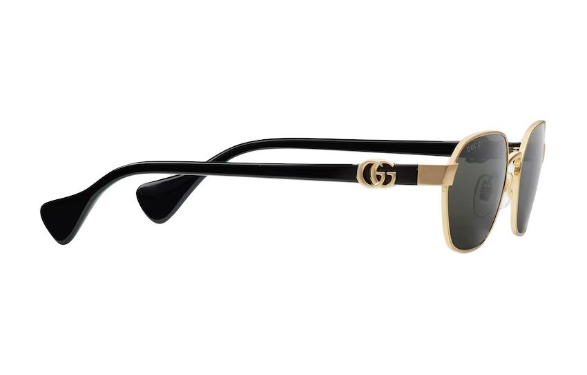 GUCCI Irregular Gold Sunglasses Unisex with Logo Temple Detail. 778262I33308012 圖 4