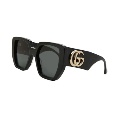 GUCCI Irregular Shape Sunglasses Black Unisex Acetate Frame情侣款 GG0956S_003