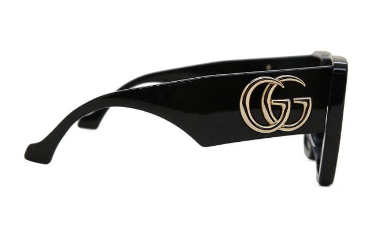 Shop GUCCI Irregular Shape Sunglasses Black Unisex Acetate Frame GG0956S_003