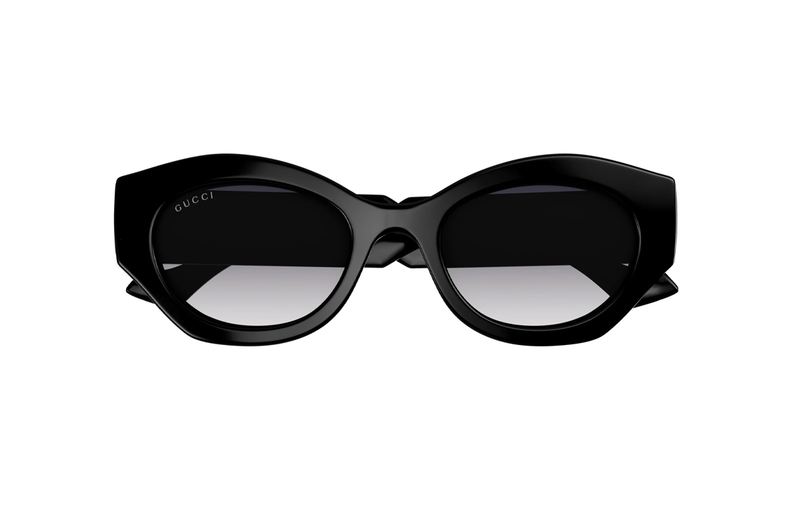 GUCCI Irregular Sunglasses Black Unisex with Logo Temples Couple Style. GG1553S 圖 3