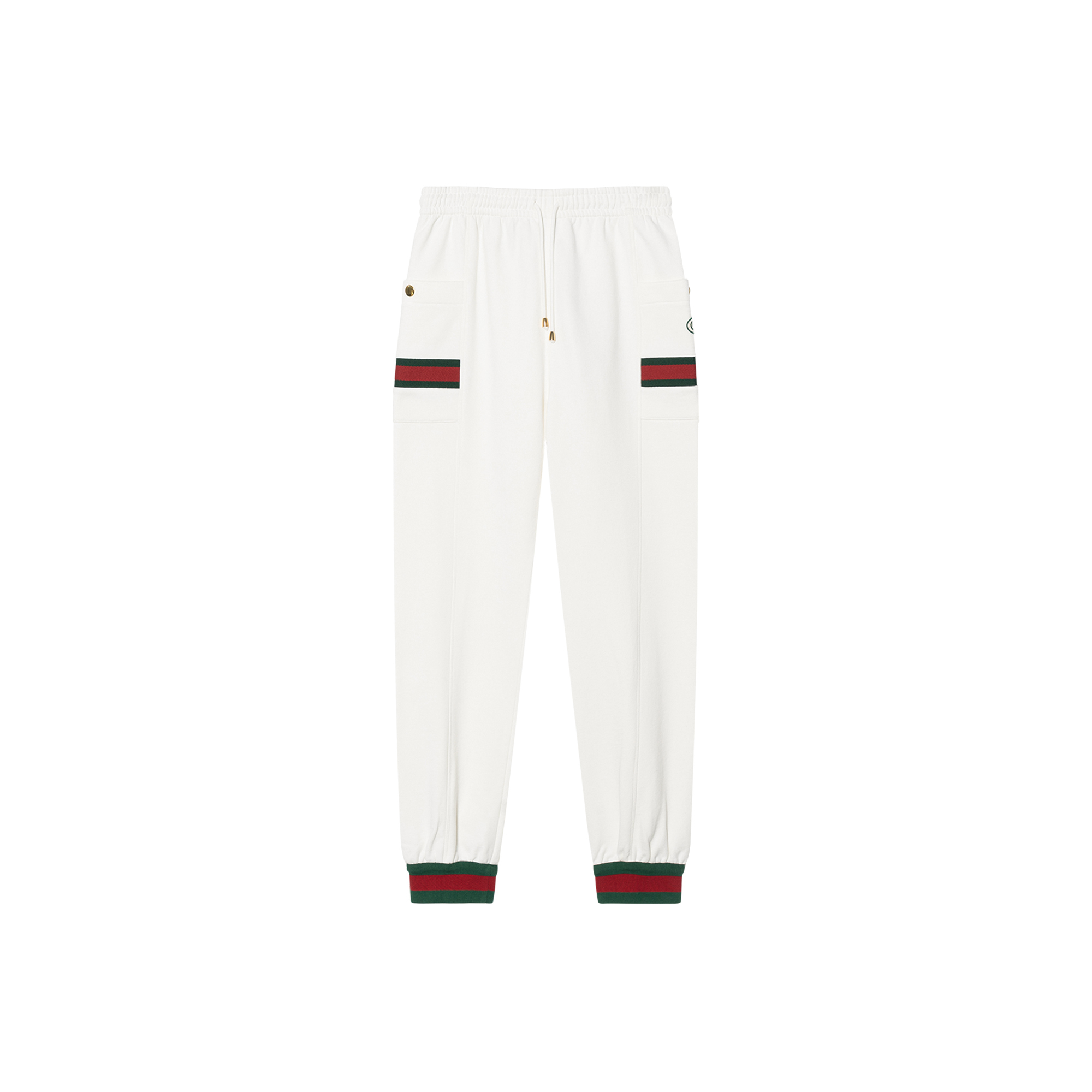Gucci Ivory Jogger Knit Track Pants with Signature Web Trim 625404-XJCOE-9146