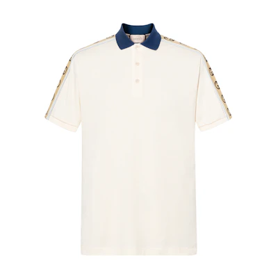 Gucci Ivory Logo Short Sleeve Polo Shirt for Men 598949-XJB0Q-9247