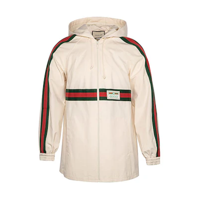 Gucci Ivory Multicolor Hooded Jacket Unisex Couple's Style 605613-XJCBV-9381