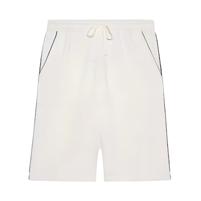 Gucci Ivory Slim Fit Embroidered Straight Relaxed Shorts 756644-XJFV7-9088