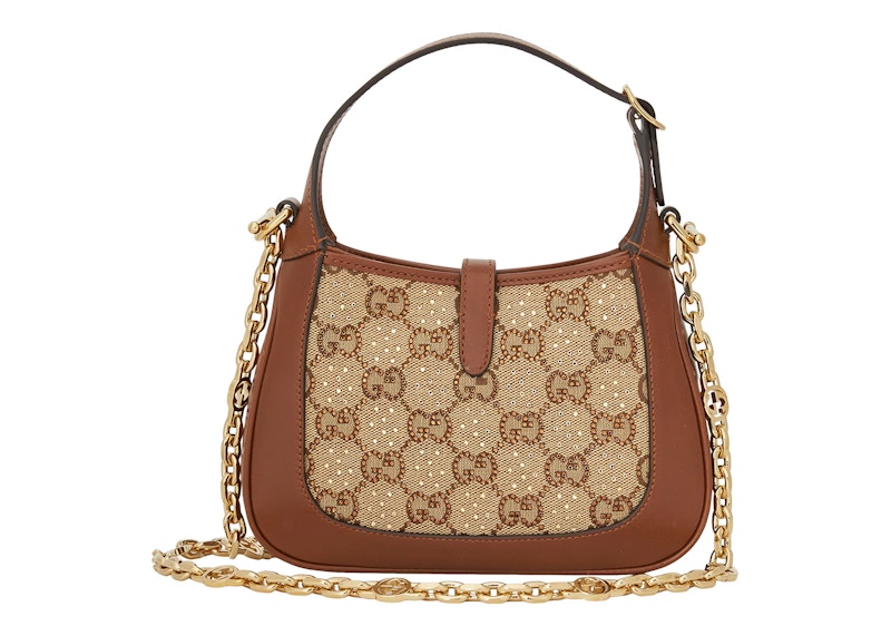 Order 구찌 재키 1961 크리스탈 GG 미니 숄더백 카멜/에보니 
