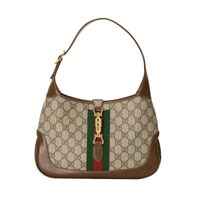 Gucci Jackie 1961 Shoulder Bag Small GG Supreme Beige/Ebony