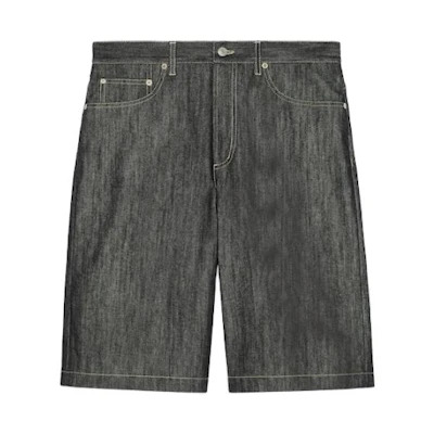 Gucci Jacquard Detail Denim Shorts Deep Blue 782705-XDCWP-4759