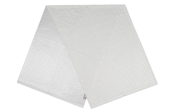 GUCCI Jacquard Metallic Thread Shawl Ivory/Light Grey 623161-3GF37-9263 圖 3