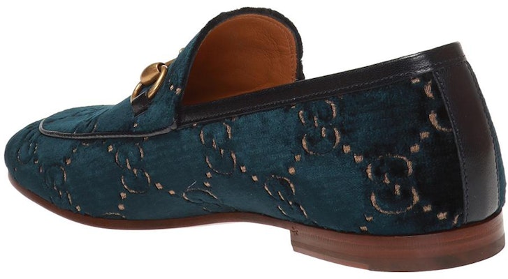 Gucci Jordaan GG 蓝色天鹅绒乐福鞋 430088-9TI90-4286 Purchase Gucci Jordaan GG 蓝色天鹅绒乐福鞋 430088-9TI90-4286