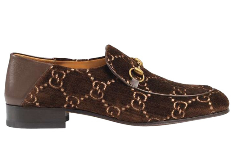Gucci Jordaan Horsebit GG Velvet Loafer Brown 圖 2
