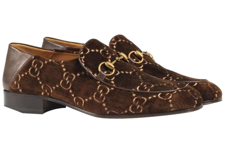 Gucci Jordaan Horsebit GG Velvet Loafer Brown 圖 4