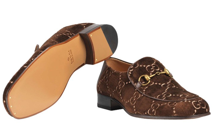 Gucci Jordaan Horsebit GG Velvet Loafer Brown 圖 6
