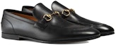 Lookbook Gucci Jordaan Kasut Loafer Kulit 'Hitam' 406994-BLM00-1000