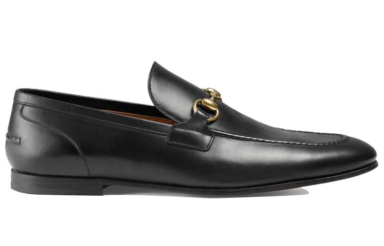 Lookbook Mocassin en Cuir Noir Gucci Jordaan 406994-BLM00-1000