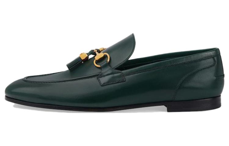 Buy Gucci Jordaan Leren Loafers ''Groen'' 758068-AACRW-3154