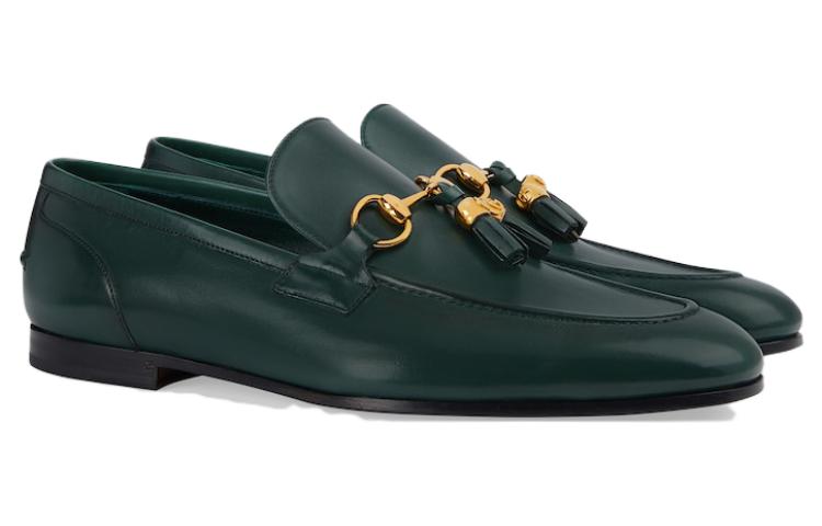 Order Gucci Jordaan Leren Loafers ''Groen'' 758068-AACRW-3154