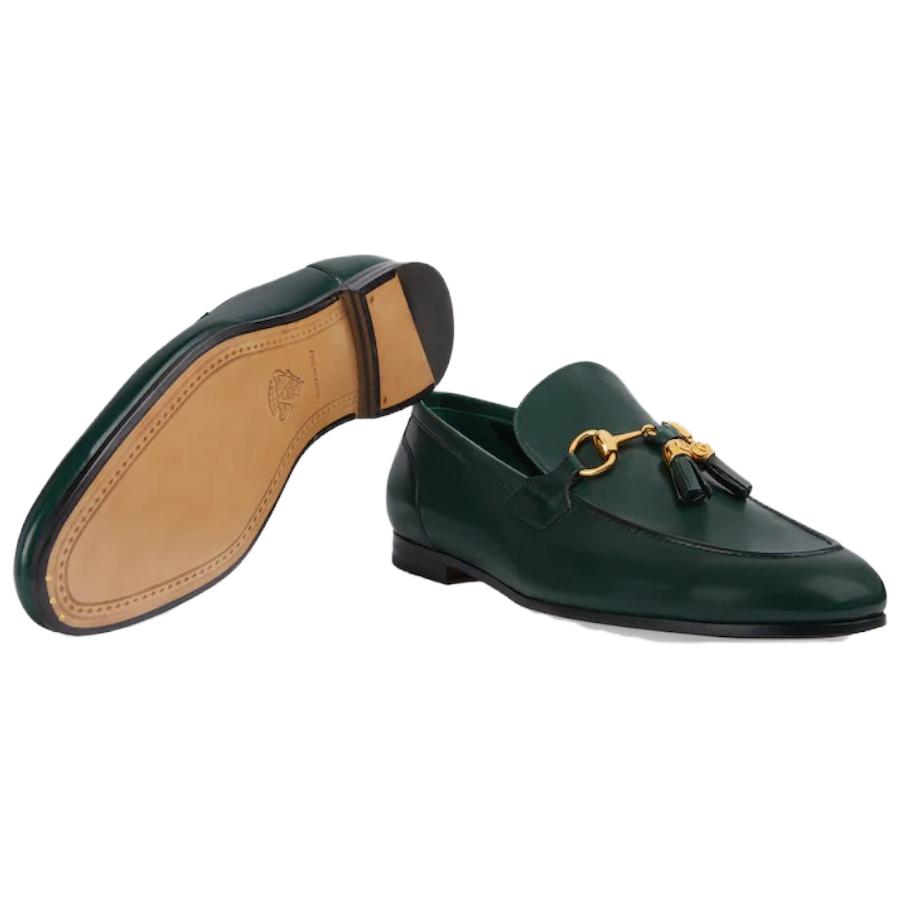 Purchase Gucci Jordaan Leren Loafers ''Groen'' 758068-AACRW-3154