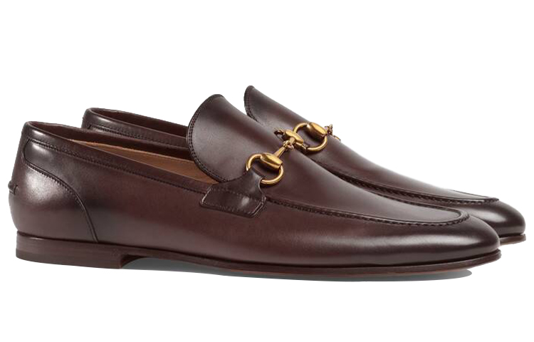 Shop Mocasín Gucci Jordaan 'Cuero Marrón Oscuro' 406994-BLM00-2024