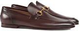 Shop Mocasín Gucci Jordaan 'Cuero Marrón Oscuro' 406994-BLM00-2024