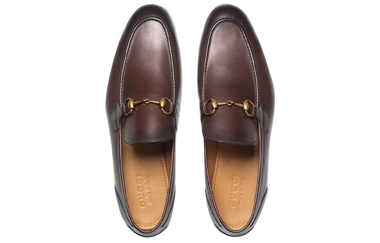 Purchase Mocasín Gucci Jordaan 'Cuero Marrón Oscuro' 406994-BLM00-2024