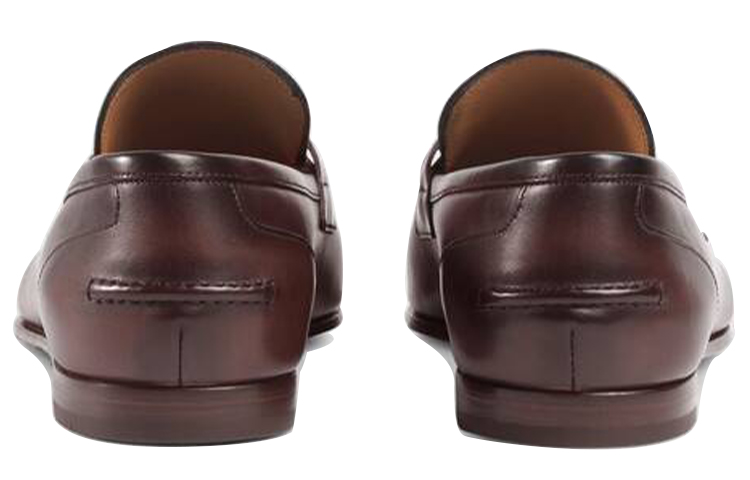 Details for Mocasín Gucci Jordaan 'Cuero Marrón Oscuro' 406994-BLM00-2024
