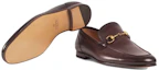 Sizing Mocasín Gucci Jordaan 'Cuero Marrón Oscuro' 406994-BLM00-2024