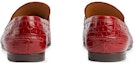 Shop Gucci Jordaan Kasut Loafer 'Merah Buaya' 406994-EAAJZ-6638