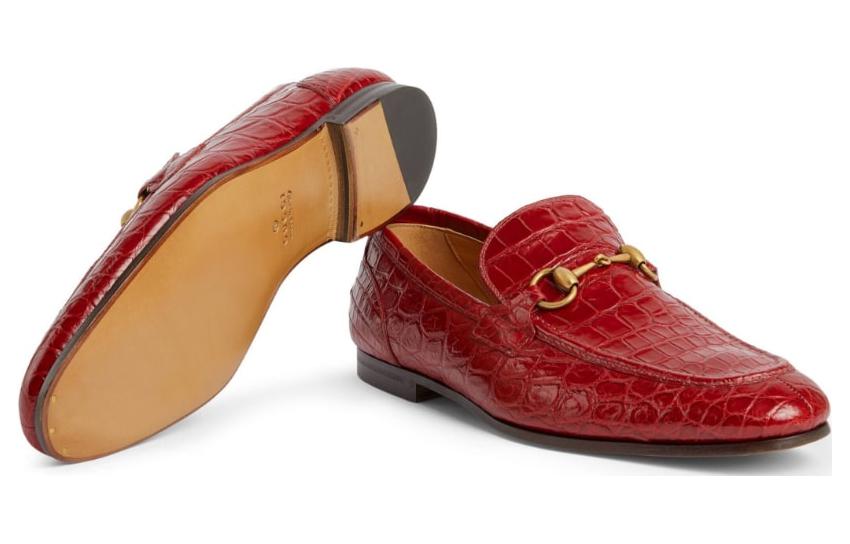 Purchase Gucci Jordaan Loafer 'Crocodile Merah' 406994-EAAJZ-6638