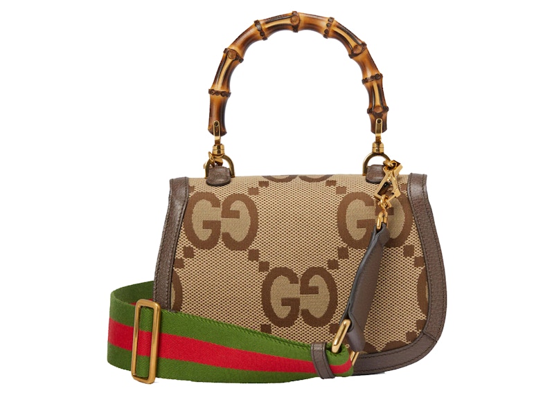 Order Bolso Gucci Jumbo GG con Bambú Pequeño Camel/Ebano