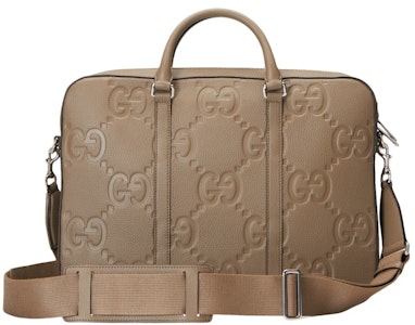 古驰 巨型GG 公文包 褐色 Lookbook 古驰 巨型GG 公文包 褐色