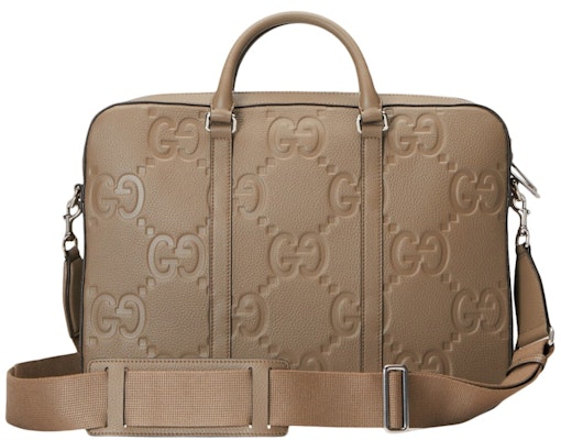 Gucci Jumbo GG Briefcase Taupe Lookbook Gucci Jumbo GG Briefcase Taupe