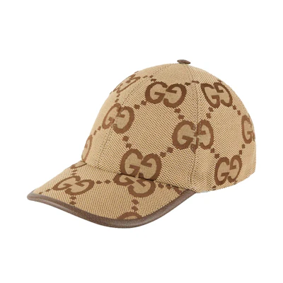 Gucci Jumbo GG Canvas Baseball Hat Camel/Ebony
