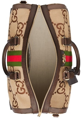 Gucci Jumbo GG Duffle Bag Camel/Ebony Lookbook Gucci Jumbo GG Duffle Bag Camel/Ebony