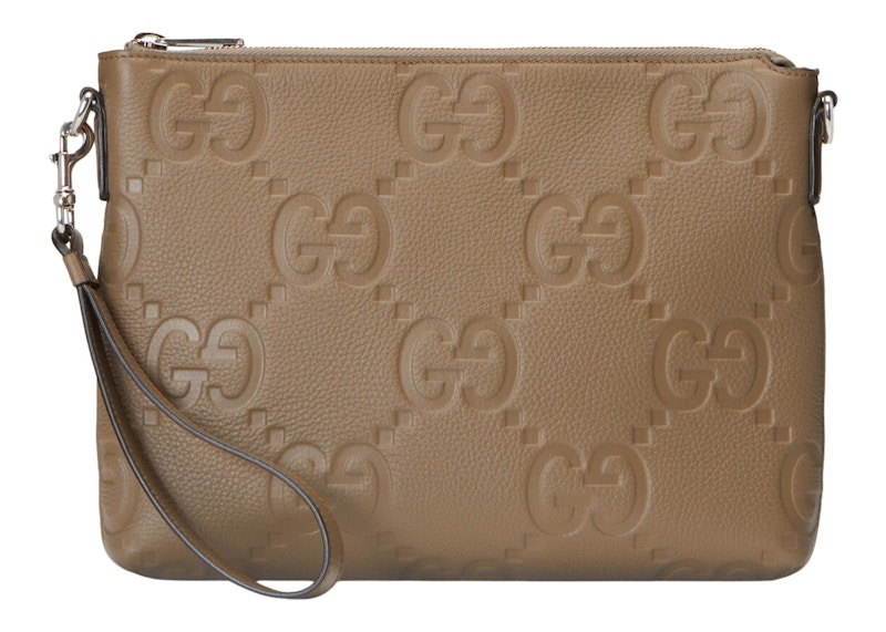 Gucci Jumbo GG Medium Messenger Bag Taupe