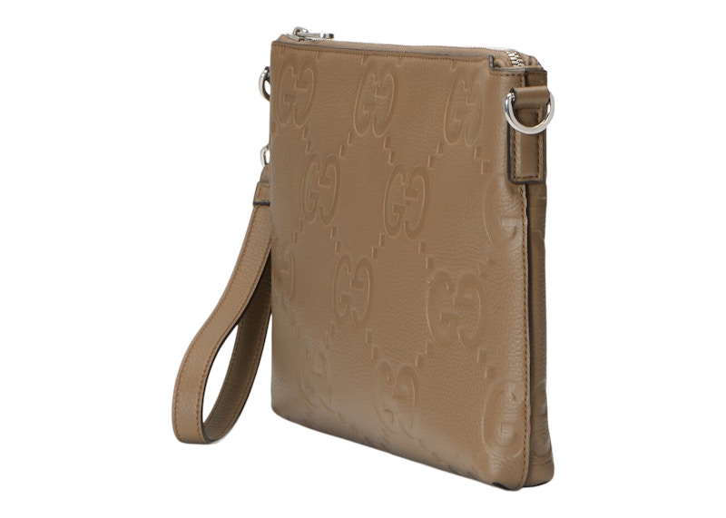 Order Gucci Jumbo GG中型信使包土褐色