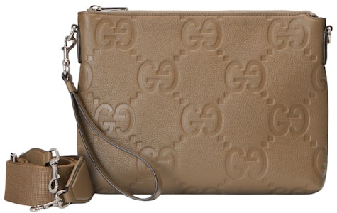 Gucci Jumbo GG Tas Messenger Sedang Taupe Lookbook Gucci Jumbo GG Tas Messenger Sedang Taupe