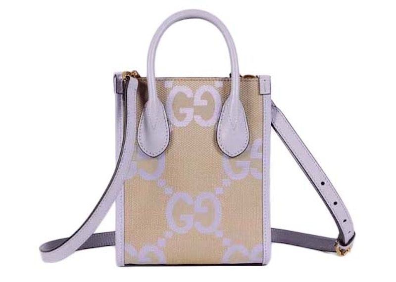 Gucci Jumbo GG Mini Tote Bag Beige/Lilac