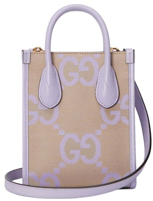 Gucci Jumbo GG Mini Tote Bag Beige/Lilac Order Gucci Jumbo GG Mini Tote Bag Beige/Lilac