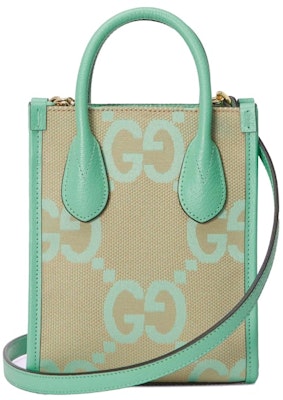 Gucci Jumbo GG Mini Tote Bag Beige/Mint Order Gucci Jumbo GG Mini Tote Bag Beige/Mint